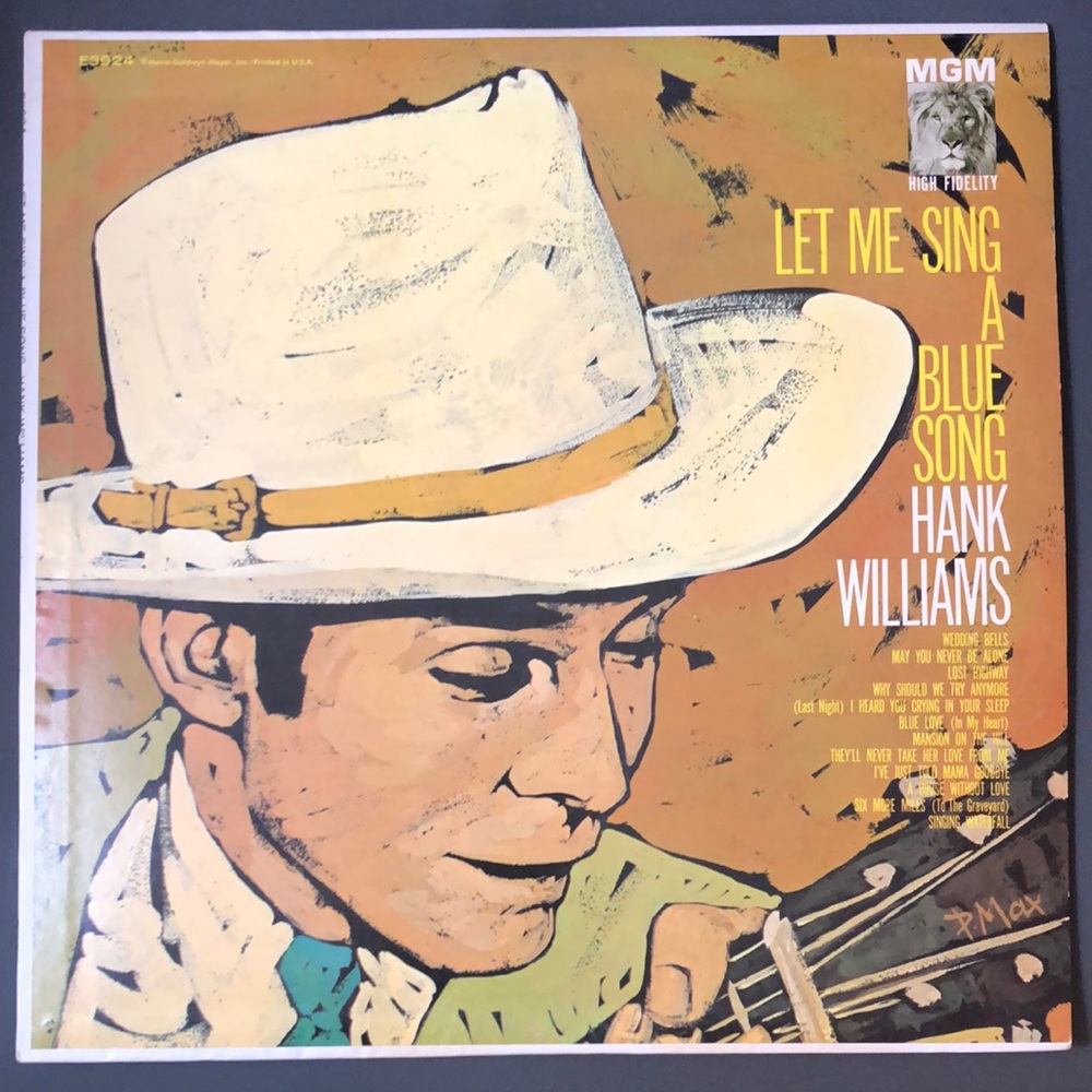 Hank Williams Vinyl Lp Let Me Sing A Blue Song ‘61